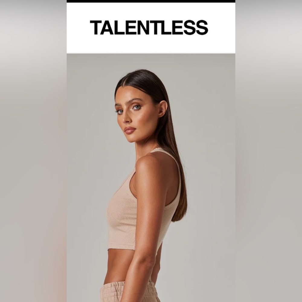 TALENTLESS Beige Buttercream Tank Top